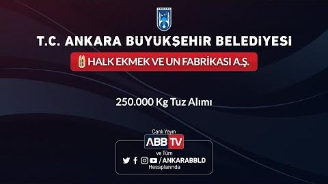 HALK EKMEK VE UN FABRİKASI A.Ş. 250.000 Kg Tuz Alımı