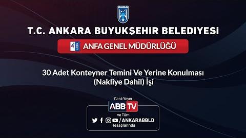 ANFA GENEL MÜDÜRLÜĞÜ - 30 Adet Konteyner Temini Ve Yerine Konulması ( Nakliye Dahil) İşi