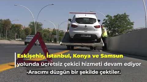 ÜCRETSİZ ARAÇ ÇEKİCİ HİZMETİMİZ DEVAM EDİYOR.