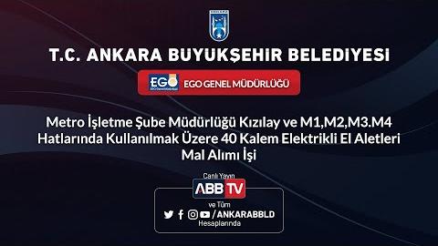 EGO GENEL MÜDÜRLÜĞÜ - 40 Kalem Elektrikli El Aletleri Mal Alım İşi