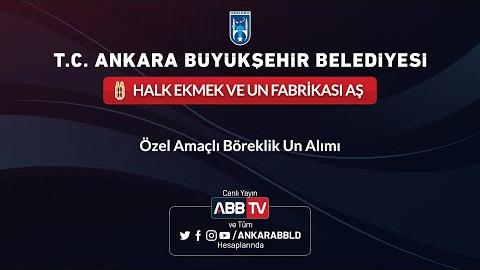 HALK EKMEK VE UN FABRİKASI AŞ - Özel Amaçlı Böreklik Un Alımı