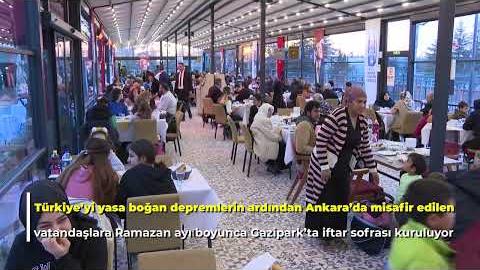 Depremzede vatandaşlarımız için Ramazan ayı boyunca Gazi Park’ta iftar sofraları kuruyoruz.