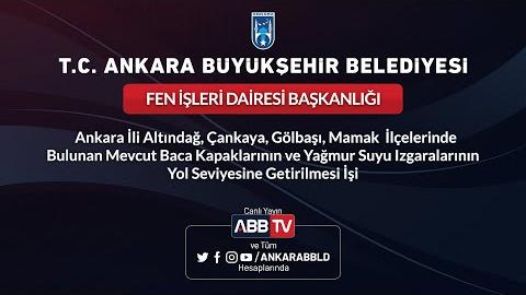 FEN İŞLERİ DAİRESİ BAŞKANLIĞI - Ankara İli, Altındağ, Çankaya, Gölbaşı, Mamak İlçelerinde Bulunan Mevcut Baca Kapaklarının ve Yağmur Suyu Izgaralarının Yol Seviyesine Getirilmesi İşi