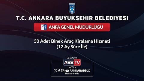 ANFA GENEL MÜDÜRLÜĞÜ - 30 Adet Binek Araç Kiralama Hizmeti (12 Ay Sürey ile)