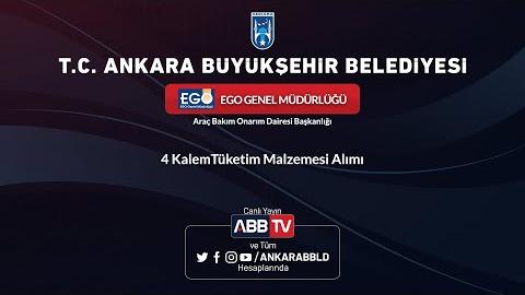 EGO GENEL MÜDÜRLÜĞÜ - 4 Kalem Tüketim Malzemesi Alımı