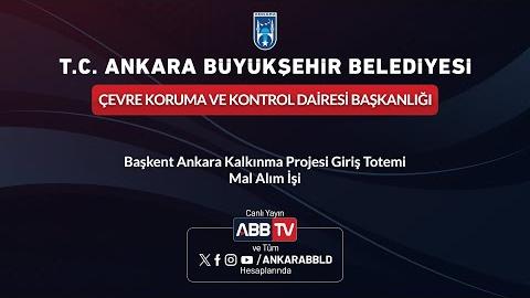 ÇEVRE KORUMA VE KONTROL DAİRESİ BAŞKANLIĞI - Başkent Ankara Kalkınma Projesi Giriş Totemi Mal Alım İşi