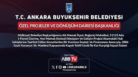 ÖZEL PROJELER VE DÖNÜŞÜM DAİRESİ BAŞKANLIĞI-Boğaziçi Mahallesi 51123 Ada 1 Parsel Üzerine, Kapalı Teklif Usulü İle Kat Karşılığı İnşaat İhalesi