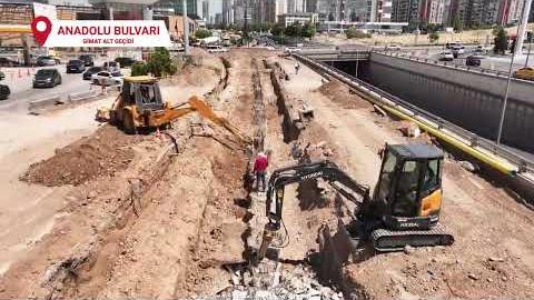 ABB ANADOLU BULVARI GİMAT ALT GEÇİDİ’Nİ GENİŞLETİYOR