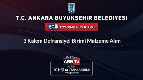 EGO GENEL MÜDÜRLÜĞÜ - 3 Kalem Defransiyel Birimi Malzeme Alım