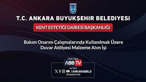 KENT ESTETİĞİ DAİRESİ BAŞKANLIĞI - Bakım Onarım Çalışmalarında Kullanılmak Üzere Duvar Atölyesi Malzeme Alım İşi