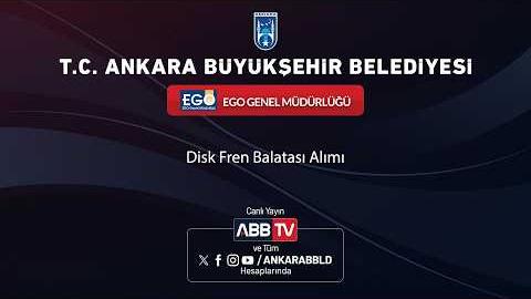EGO GENEL MÜDÜRLÜĞÜ - Disk Fren Balatası Alımı