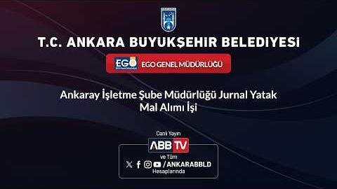 EGO GENEL MÜDÜRLÜĞÜ - Ankaray İşletme Şube Müdürlüğü Jurnal Yatak Mal Alımı İşi