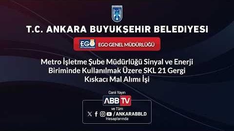 EGO GENEL MÜDÜRLÜĞÜ - Metro İşletme Şube Müdürlüğü Sinyal ve Enerji Biriminde Kullanılmak Üzere SKL 21 Gergi Kıskacı Mal Alımı İşi