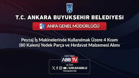 ANFA GENEL MÜDÜRLÜĞÜ - Peyzaj İş Makinelerinde Kullanılmak Üzere 4 Kısım (80 Kalem) Yedek Parça ve Hırdavat Malzemesi Alımı