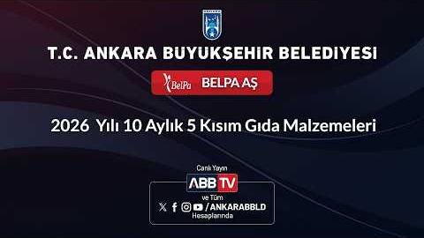 BELPA AŞ - 2026 Yılı 10 Aylık 5 Kısım Gıda Malzemeleri