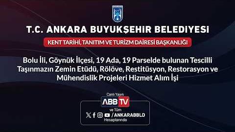KENT TARİHİ, TANITIM VE TURİZM DAİRESİ BAŞKANLIĞI - Bolu İli, Göynük İlçesi, 19 Ada, 19 Parselde bulunan TescilliTaşınmazın Zemin Etüdü, Rölöve, Restitüsyon, Restorasyon veMühendislik Projeleri Hizmet Alım İşi