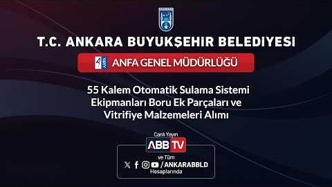 ANFA GENEL MÜDÜRLÜĞÜ - 55 Kalem Otomatik Sulama Sistemi Ekipmanları Boru Ek Parçaları ve Vitrifiye Malzemeleri Alımı